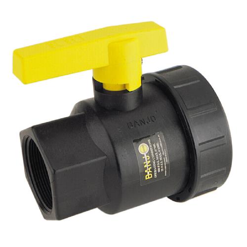 Banjo polypropylene single union ball valve