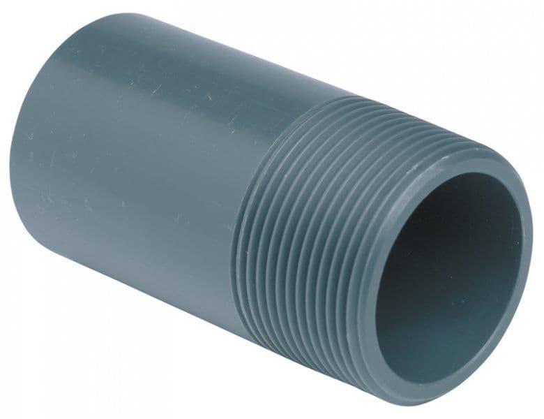 Effast PVCu Plain x Male Thread Barrel Nipples