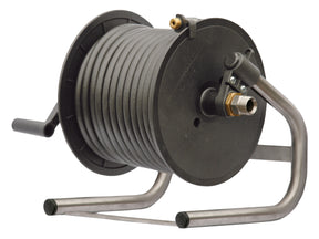 ST71 plastic manual hose reel with 15m black 300 bar sewer hose