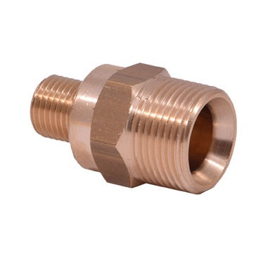 Deep Bore Brass Coupling 1/4"M x M22M image 0