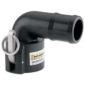 Banjo polypropylene cam lever coupler x 90 degree hose barb