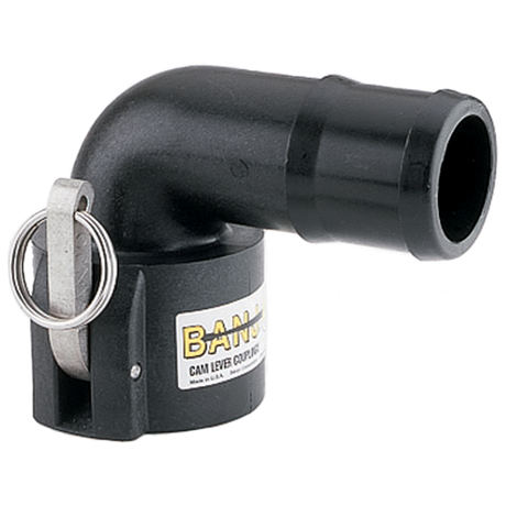 Banjo polypropylene cam lever coupler x 90 degree hose barb