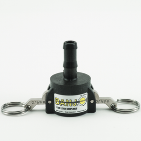 Banjo polypropylene cam lever adaptor x hose barb