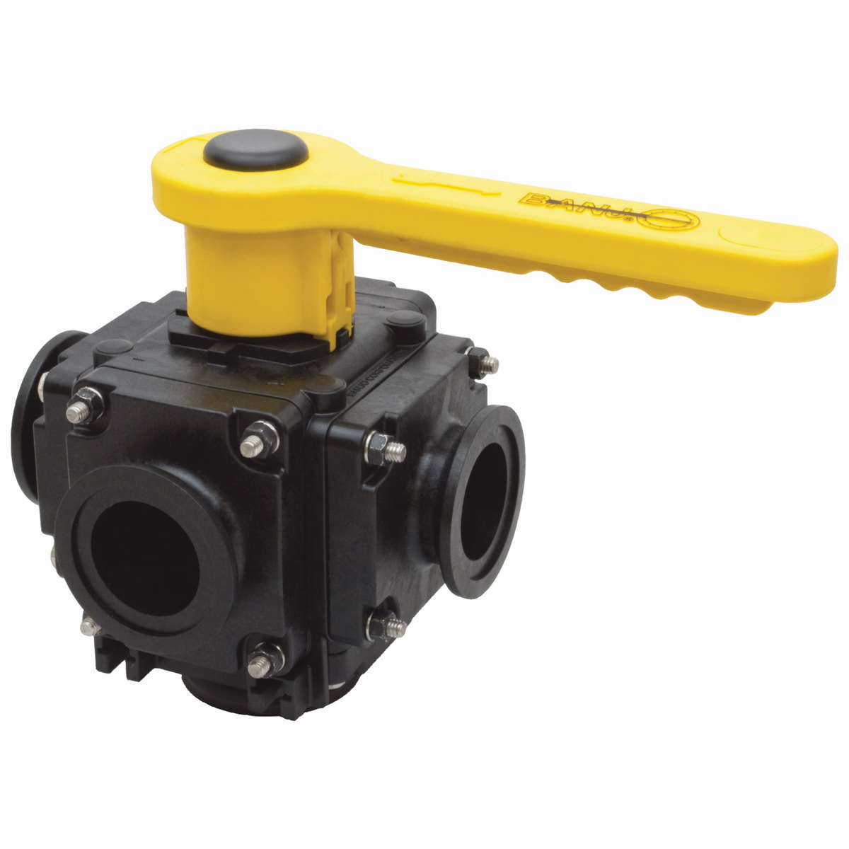 Banjo polypropylene 5-way ball valve