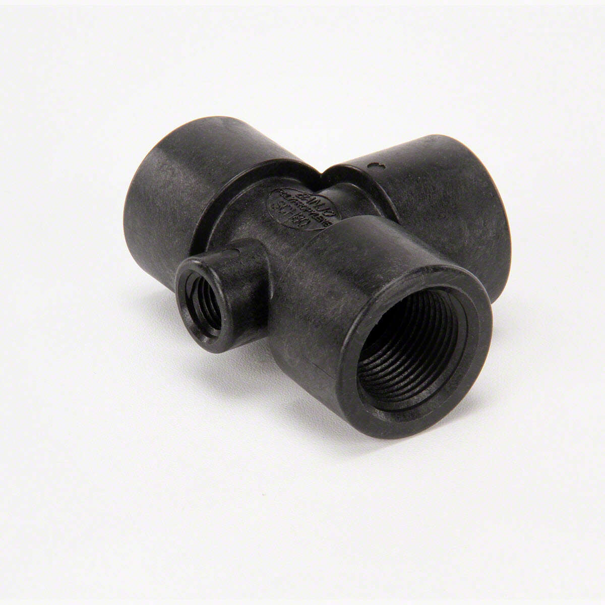 Banjo polypropylene tee with gauge port