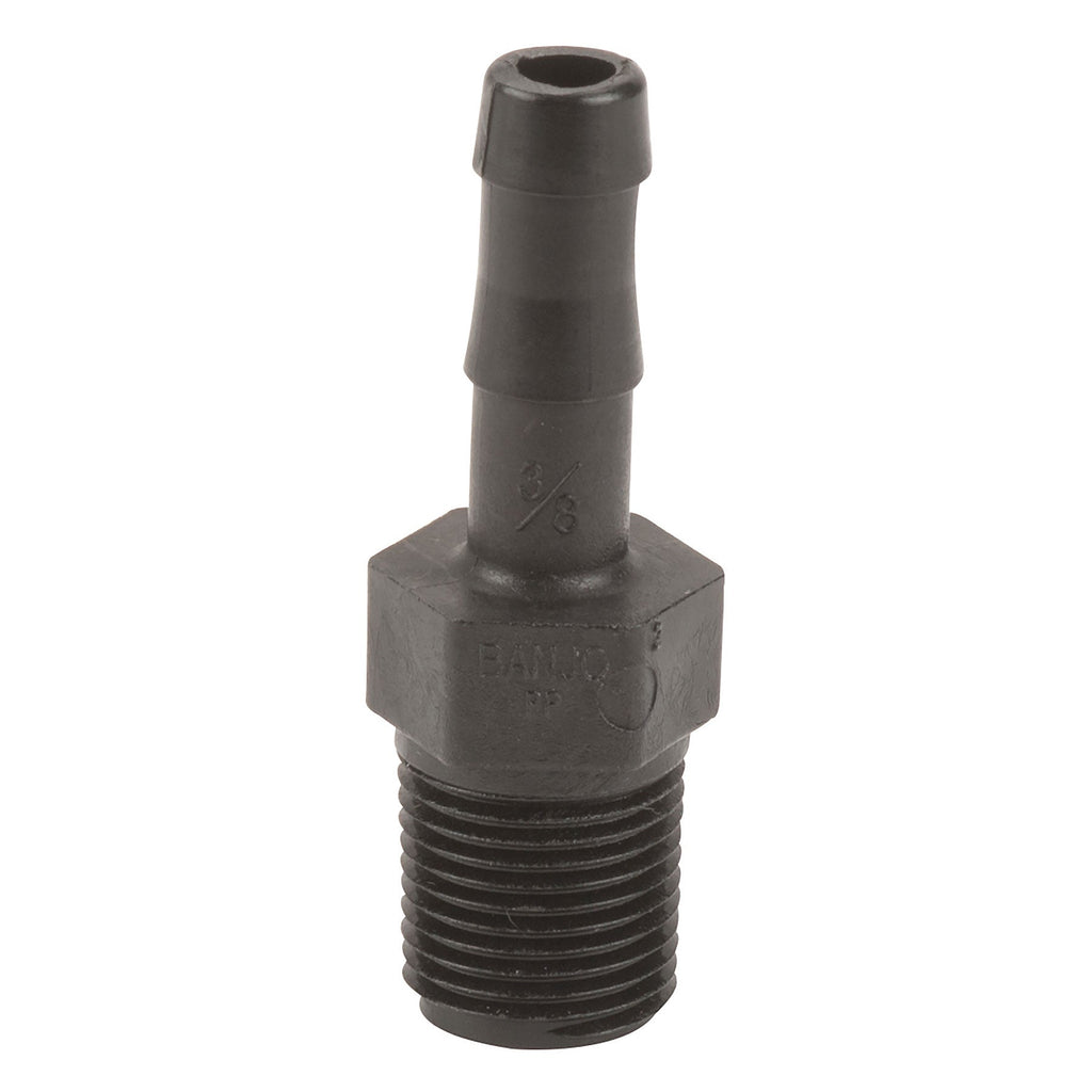 Banjo polypropylene hose barb x male NPT