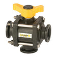 Banjo polypropylene 3-way ball valve