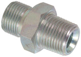 BSP × BSPT plated steel threaded nipples