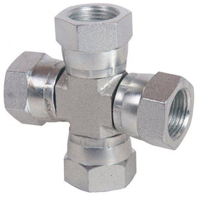 Plated Steel Female Threaded Swivel Crosses