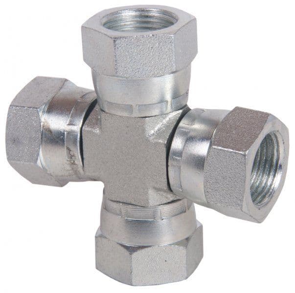 Plated Steel Female Threaded Swivel Crosses