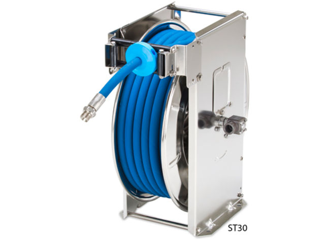 R+M Suttner stainless steel automatic high pressure hose reel