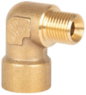 Brass male x female threaded elbow