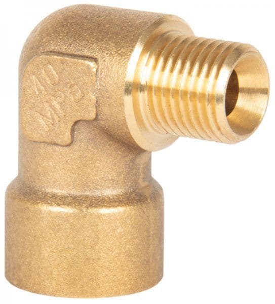Brass male x female threaded elbow