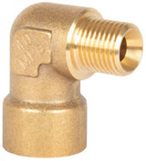 Brass male female threaded elbow