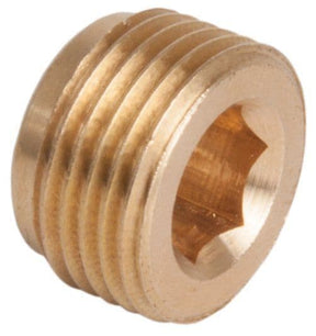 Brass high-pressure threaded plug