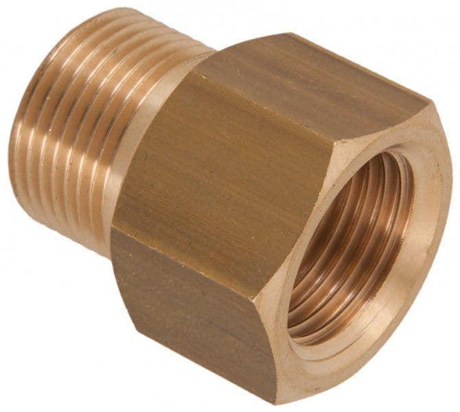 M22 Male Brass Adaptors - 250 Bar - M22 Male x 1/2" BSP Female