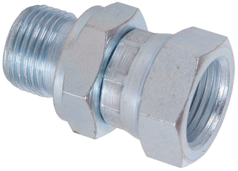 Plated Steel Male x Female Threaded Swivel Adaptors