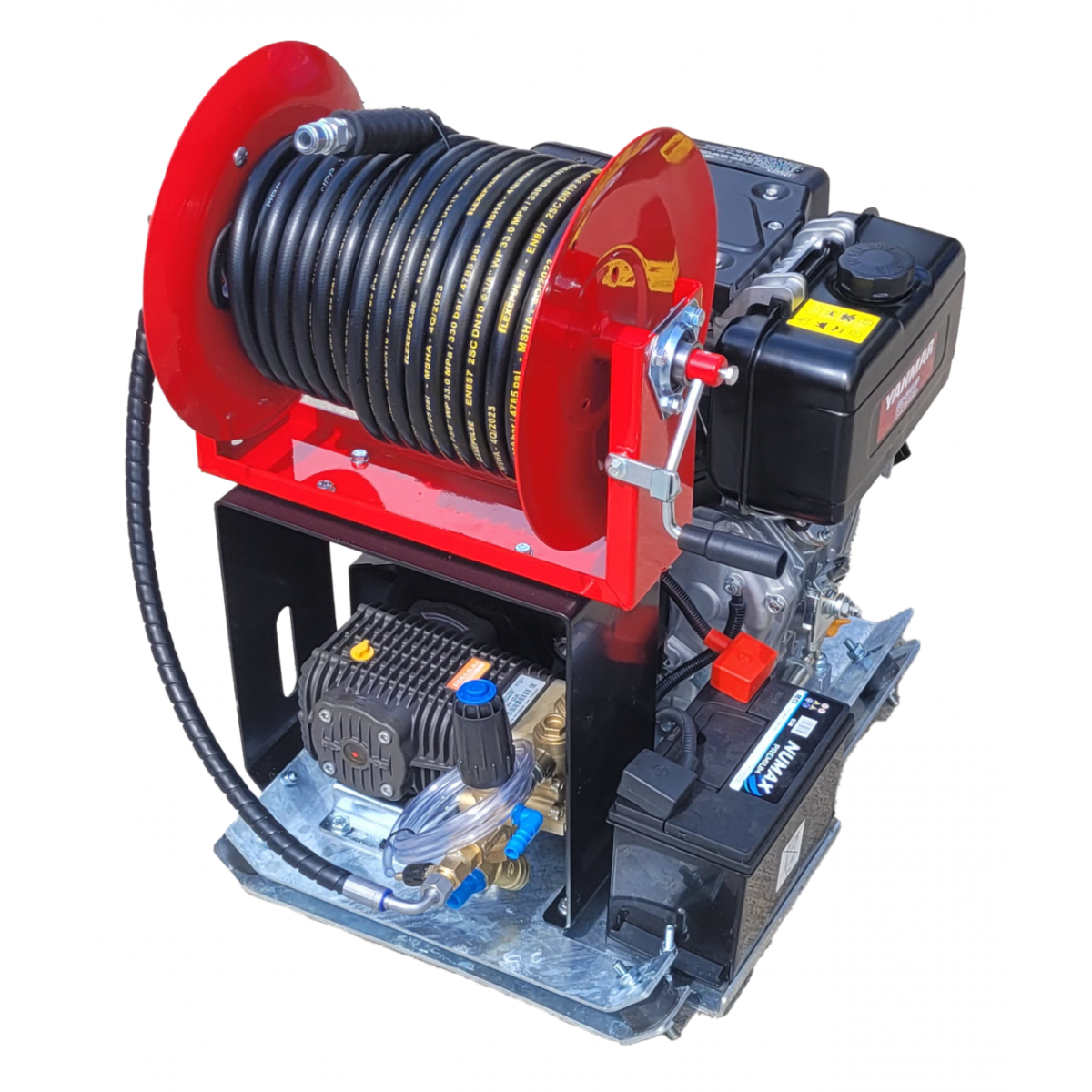 Maxflow Yanmar L100V 15 LPM Interpump Skid-Mounted Pressure Washer