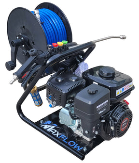 Maxflow MC18COMPACT-LON Loncin H135 11 LPM softwash system with 30m reel