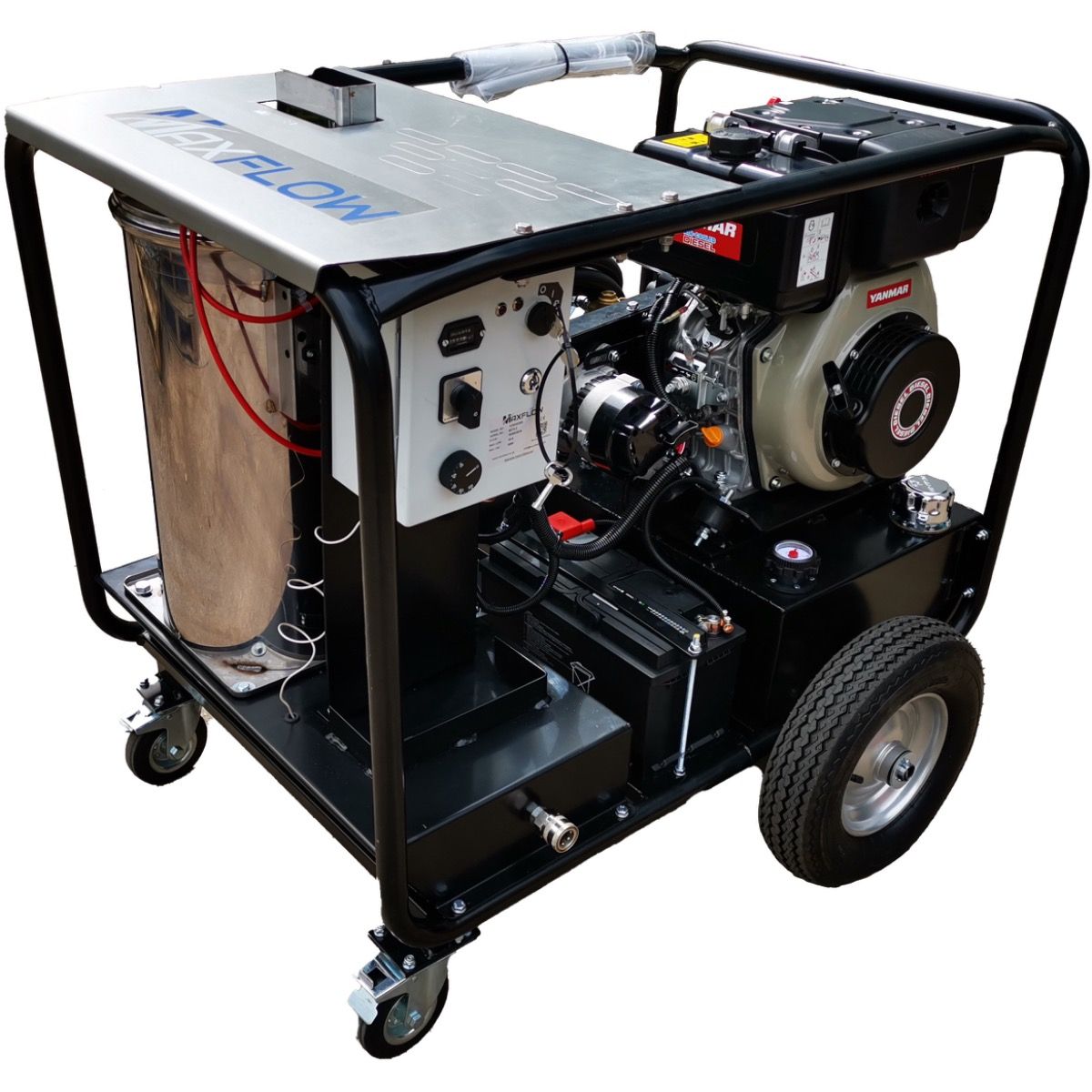 Maxflow YCN18/200 Yanmar L100V 18 LPM diesel hot water trolley pressure washer