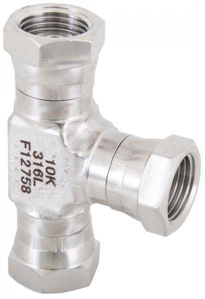 Stainless Steel Female Swivel Tees – 690 Bar
