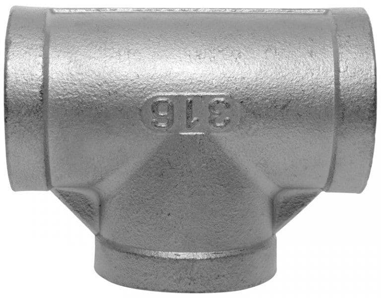 Stainless Steel Threaded Tees – Low Pressure