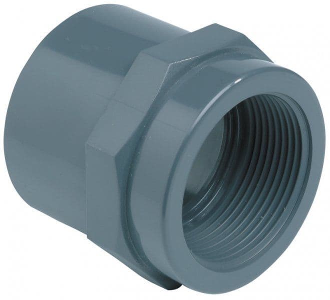 Effast PVCu Plain x Female Thread Sockets